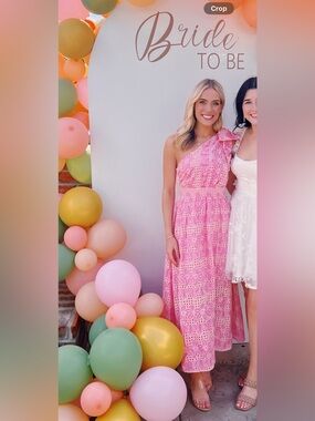 Pink One-Shoulder Party Dress by